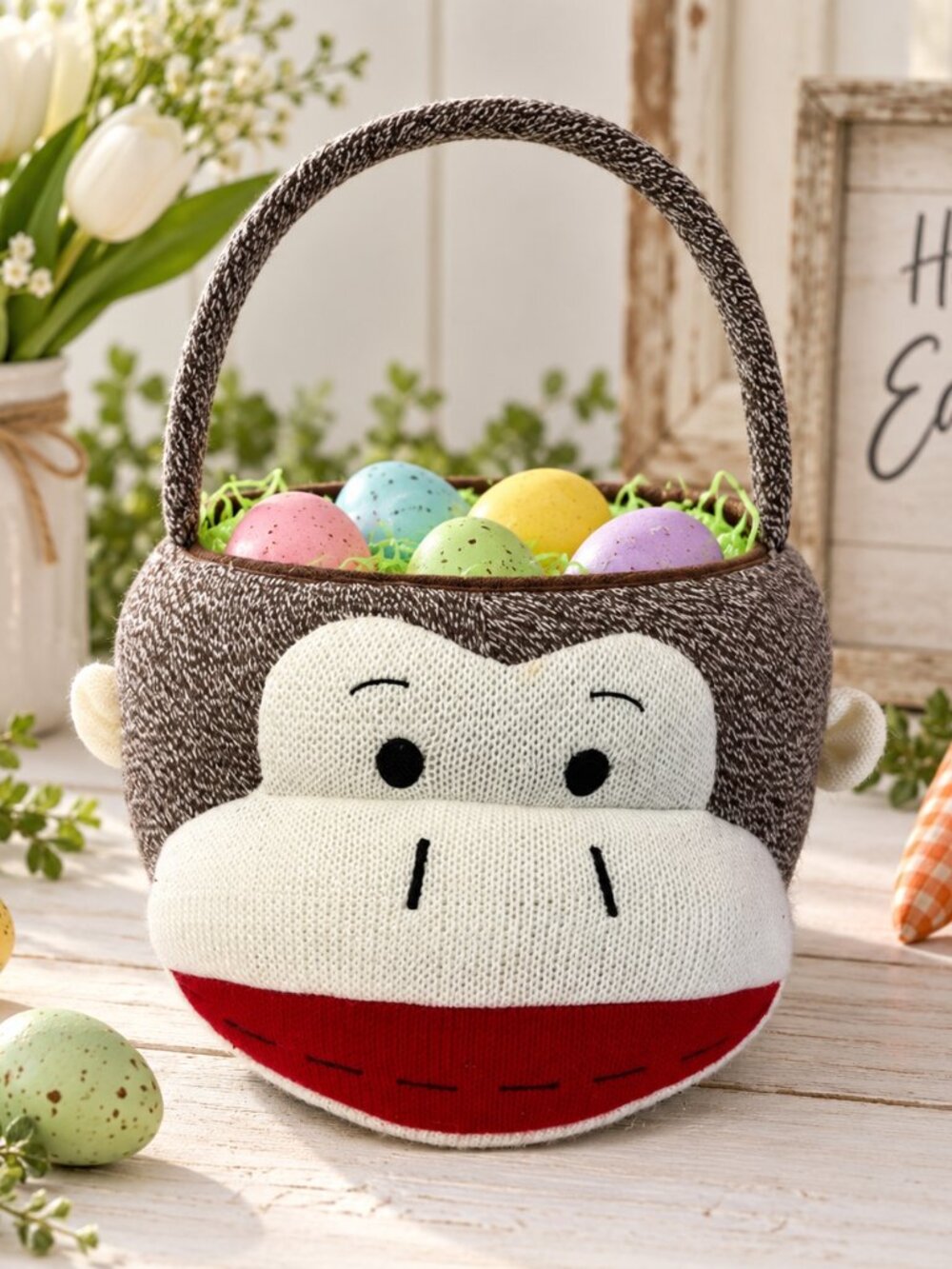 Dan Dee Collector’s Choice Sock Monkey Easter Basket